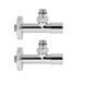 Комплект кранів SD Forte 1/2" НР для рушникосушарки кутовий SF395W15, латунь, хромоване покриття SD00046628 фото 3