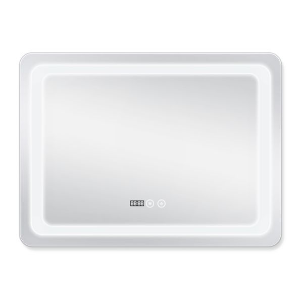 Дзеркало Qtap Mideya (DC-F908) 800х600 з LED-підсвічуванням Touch, з антизапітнінням, з годинником, диммером SD00034652 фото
