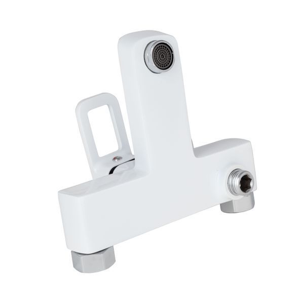 Змішувач для ванни Lidz Wawel 006 (з душовим гарнітуром) (k35) LDWAW006WHI45398 White, одноважільний, литий SD00051522 фото