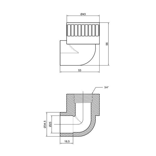 Уголок PPR Thermo Alliance 25х3/4" ВР SD00029418 фото