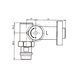 Комплект кранів SD Forte 1/2" НР для рушникосушарки кутовий SF395W15HE SD00046629 фото 3