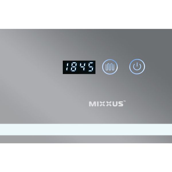 Дзеркало Mixxus WARM MR02-70x50 із LED Touch, Anti-fog, димером, регулюванням яскравості, годинником (MI6668) MI6668 фото