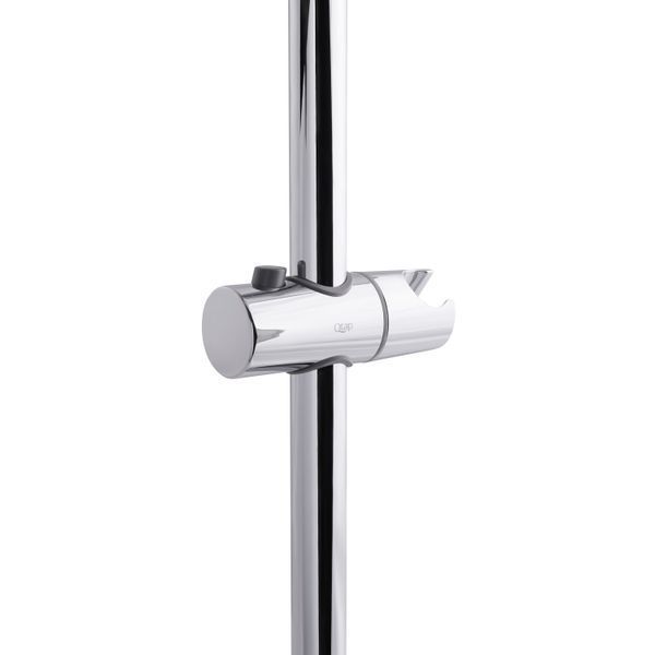 Душова стійка з тримачем універсальна Qtap Lepit 665 мм округла QTLEP82103OC Chrome, настінний монтаж, хромована сталь SD00047522 фото