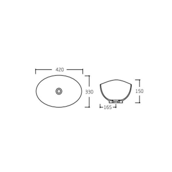 Раковина-чаша Qtap Dove 420x330x150 White с донным клапаном QT06113078W SD00046250 фото