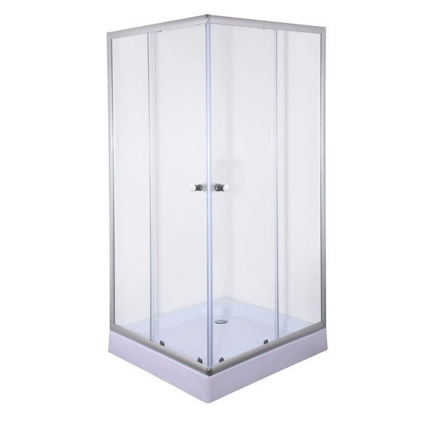 Душова кабіна без піддону Mixxus CUBIC SC01 90x90 см, хром, скло 4 мм (MI6906) MI6906 фото