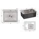 Мийка для кухні інтегрована Lidz Handmade H5045 (LDH5045BRU35383) Brushed Steel 3,0/1,0 мм SD00041487 фото 2