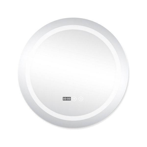 Дзеркало Qtap Mideya (DC-F803) R600 з LED-підсвічуванням Touch, з антизапітнінням, з годинником, диммером, для ванної SD00034656 фото