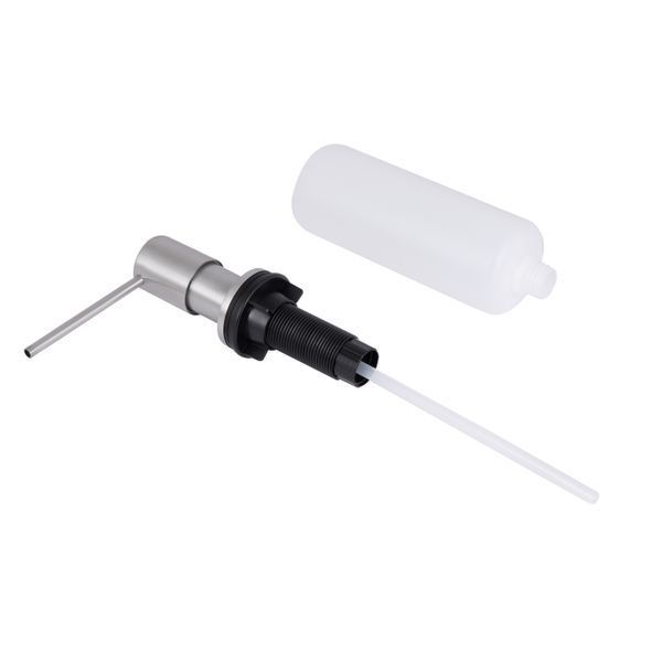 Дозатор для миючого засобу Lidz LK118 круглий Brushed Steel (LDLK118BRU46400) для кухні, натискний механізм SD00052524 фото