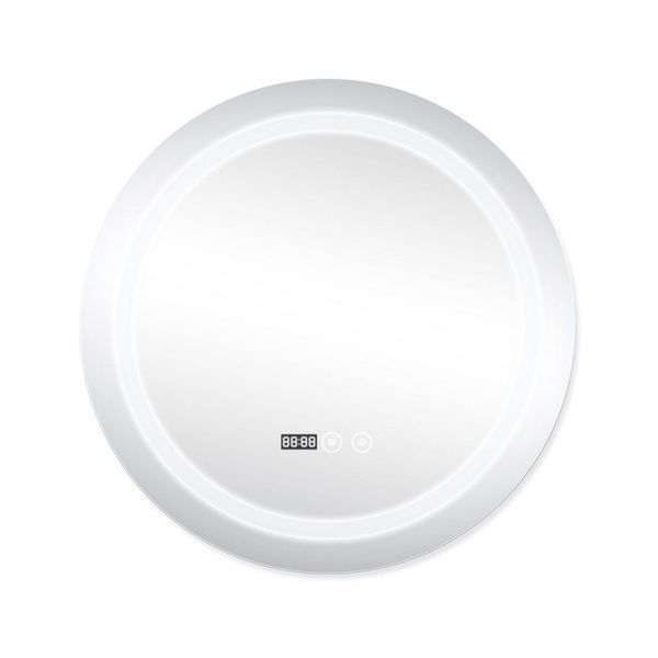 Дзеркало Qtap Mideya (DC-F803) R600 з LED-підсвічуванням Touch, з антизапітнінням, з годинником, диммером, для ванної SD00034656 фото