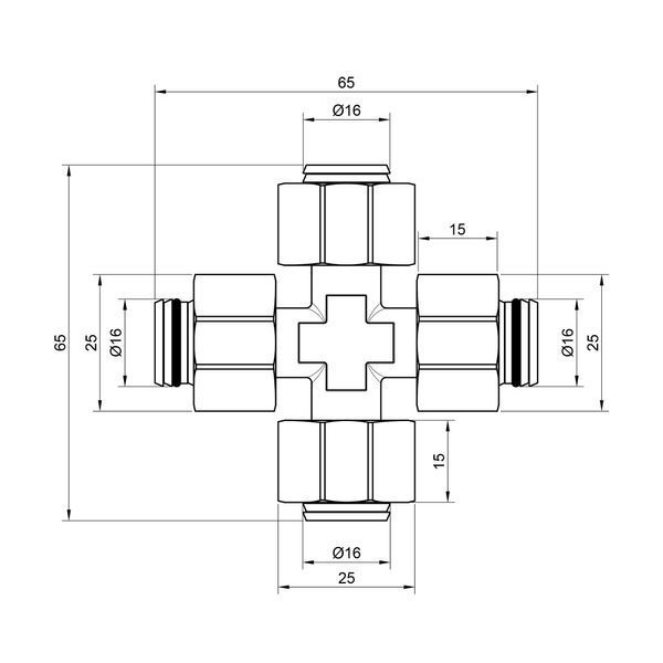 Хрестовина обтискна SD Plus 16 SD150W16161616 SD00002532 фото