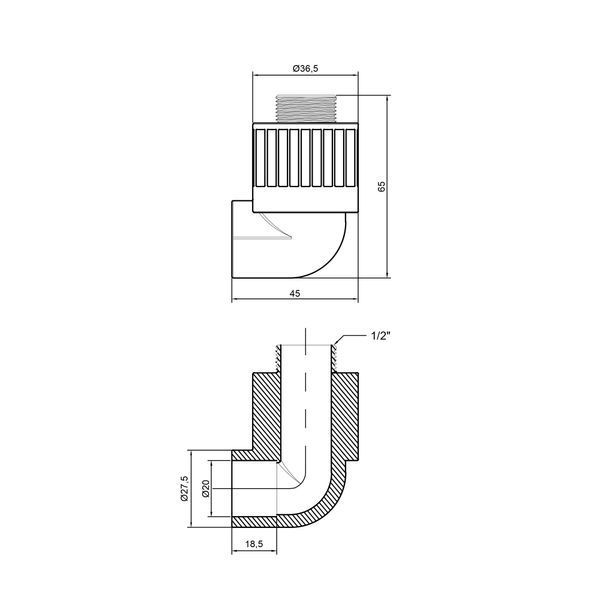 Кутик PPR Thermo Alliance 20х1/2" ЗР SD00029420 фото