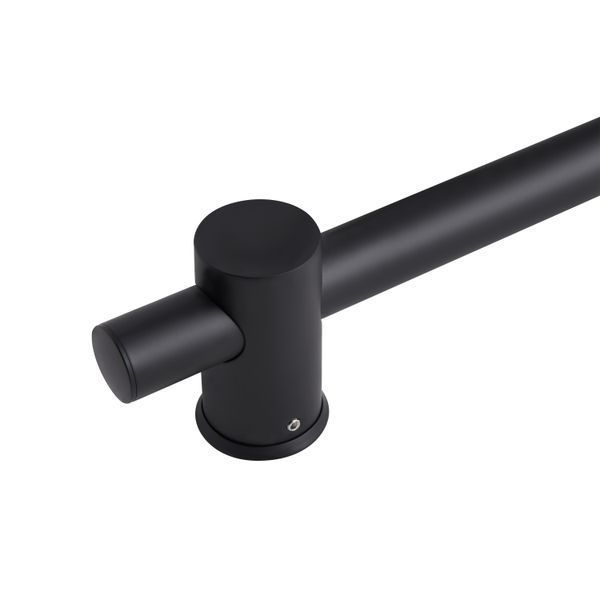 Душова стійка з тримачем універсальна Qtap Lepit 665 мм кругла QTLEP82103OB Black Matt, настінний монтаж SD00047525 фото