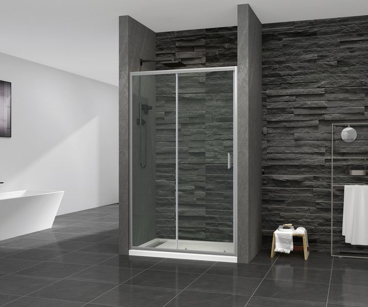 Дверь в нишу Mixxus Premium DIVERSE SD01-140x185-TR, раздвижная, стекло 5мм, хром (MI6874) MI6874 фото