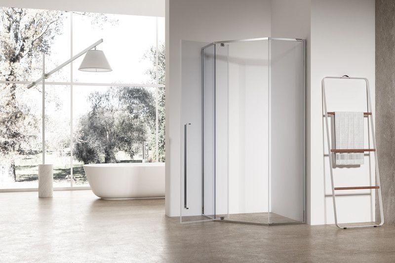 Душевая кабина Koer SR SC06 без поддона 90x90 см, прозрачное стекло 8мм, хром (KR5364) KR5364 фото