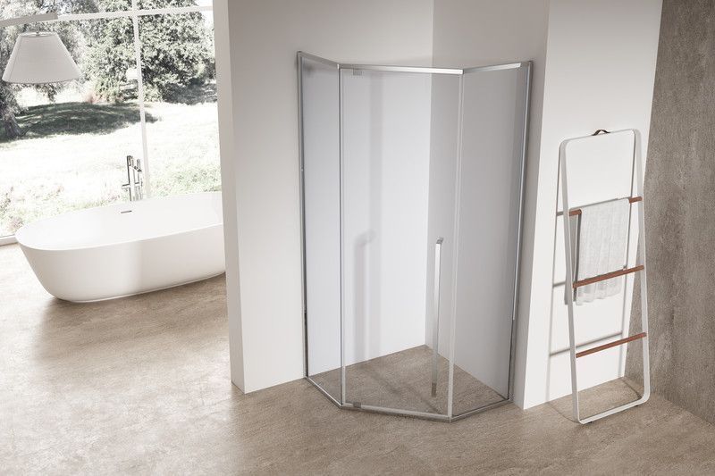 Душевая кабина Koer SR SC06 без поддона 90x90 см, прозрачное стекло 8мм, хром (KR5364) KR5364 фото