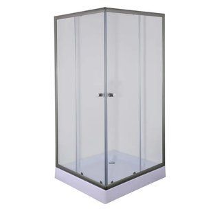 Душова кабіна Mixxus CUBIC SCT01 з низьким піддоном 90x90 см, графіт, скло 4мм (MI6905) MI6905 фото