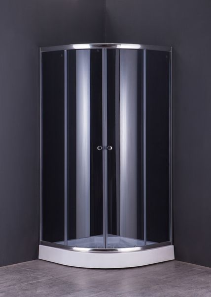 Душова кабіна без піддона Mixxus PLAIN SC01-90x90 з сірим склом 4мм, кутова (MI6900) MI6900 фото
