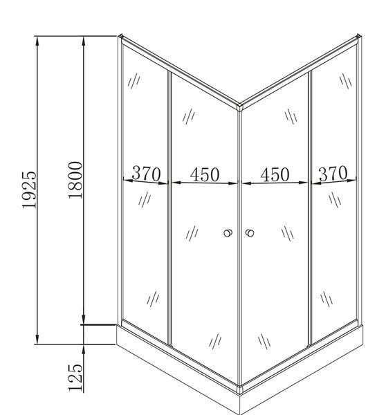 Душевая кабина Mixxus CUBIC SCT01 с низким поддоном 90x90 см, графит, стекло 4мм (MI6905) MI6905 фото