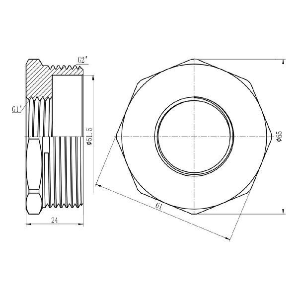 Футорка SD Forte 2"х1" ЗВ SF3745025 SD00002739 фото