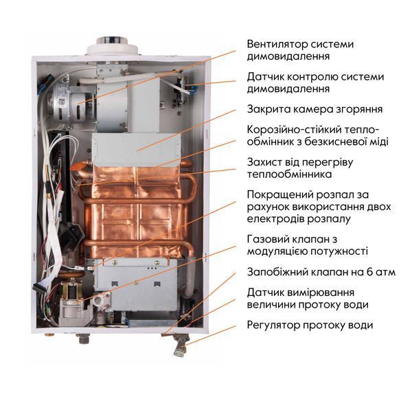 Колонка газова димохідна Thermo Alliance JSG20-10ETP18 10 л Silver SD00031251 фото