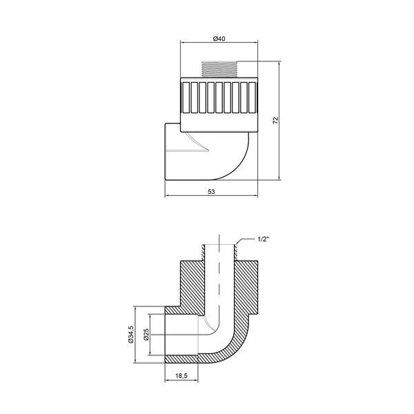Уголок PPR Thermo Alliance 25х1/2" НР SD00029421 фото