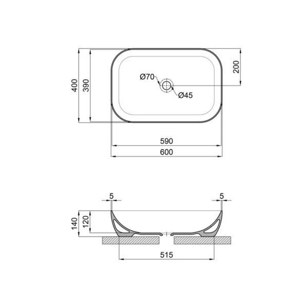 Раковина-чаша Qtap Robin 610х400х145 Matt black QT132143PMBMBN SD00052909 фото