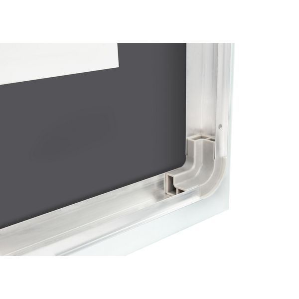 Дзеркало Qtap Mideya Classic 1000х600 з LED-підсвічуванням Touch, з антизапітнінням, годинником, диммером, рег. яскравості QT2078F615W SD00034658 фото