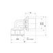 Уголок пресс Icma 20х1/2" ВР №405 SD00009802 фото 2