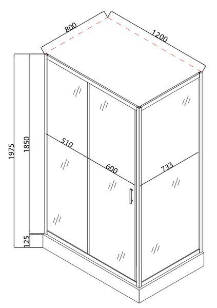 Душевая кабина MIXXUS HARD SCT01-120x80 с низким поддоном и прозраченным стеклом 5мм (MI6910) MI6910 фото