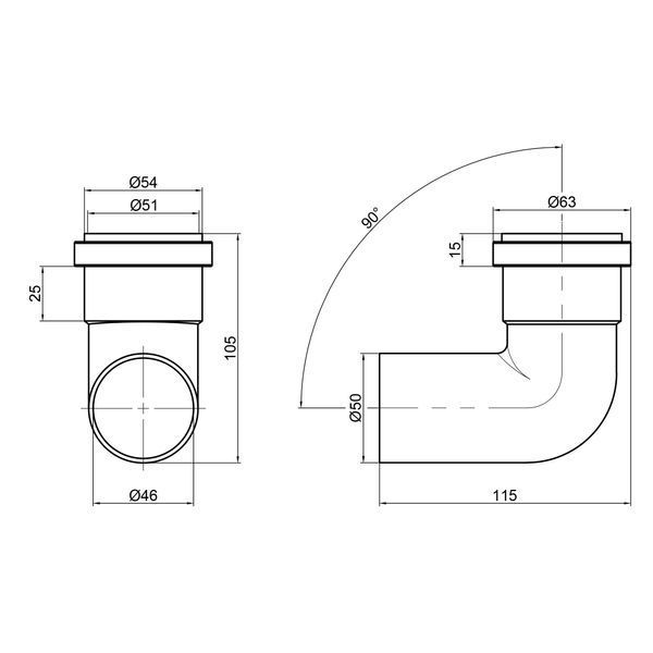Коліно PPR каналізаційне TA Sewage 50, 90&deg; SD00034421 фото