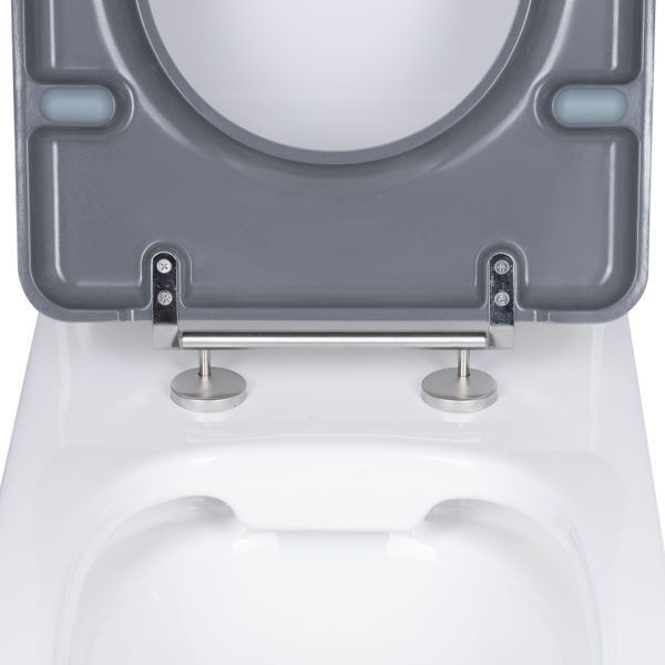 Унітаз підлоговий Qtap Freedom інклюзивний Rimless безобідковий з сидінням Soft-Close WHITE QT22226098W, з горизонтальним випуском SD00052583 фото