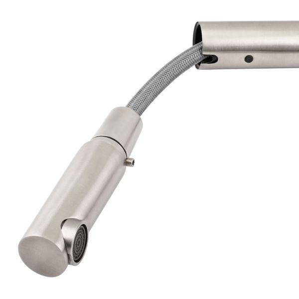 Смеситель для кухни Lidz Aria 015FL1 с выдвижным изливом (k35) LDARI015FL1NKS34944 Nickel, однорычажный SD00041048 фото