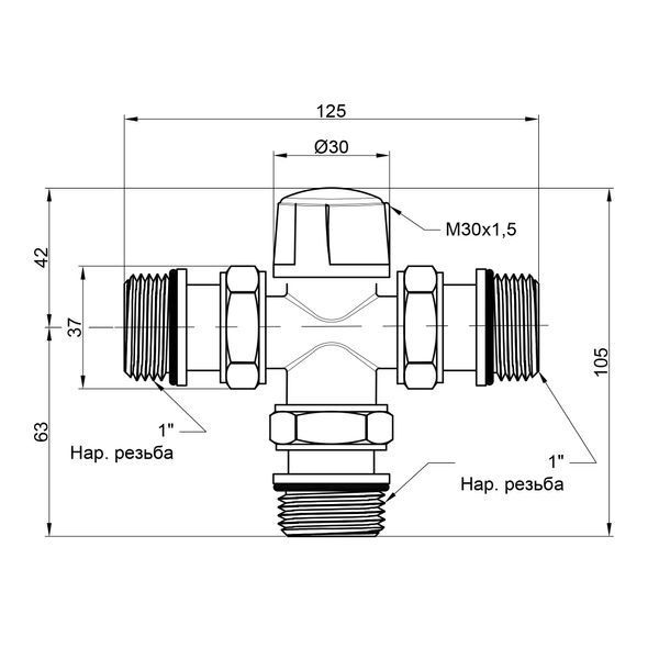Зонний вентиль Icma 1"х3 №301 SD00003963 фото