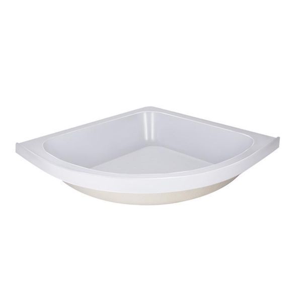 Lidz Latwa SC80x80.SAT.MID.FR Душевая кабина полукруглая, стекло Frost 4 мм + Lidz Душевой поддон KAPIELKA SD00050785 фото