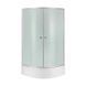 Lidz Latwa SC80x80.SAT.MID.FR Душевая кабина полукруглая, стекло Frost 4 мм + Lidz Душевой поддон KAPIELKA SD00050785 фото 1