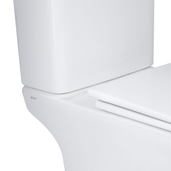 Унітаз-компакт Qtap Presto Quadro безобідковий з сидінням Soft-close QT24221215AW, підлоговий, білий SD00052480 фото