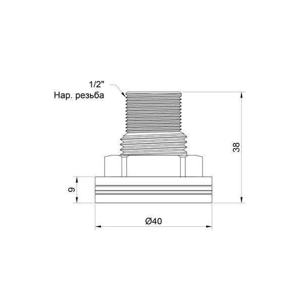 Врезка SD Plus 1/2" в бак SD40015 SD00047787 фото