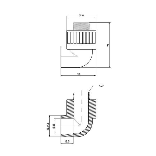 Уголок PPR Thermo Alliance 25х3/4" НР SD00029422 фото