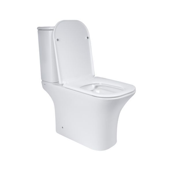 Унітаз-компакт Qtap Presto Quadro безобідковий з сидінням Soft-close QT24221215AW, підлоговий, білий SD00052480 фото