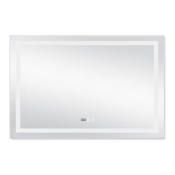 Дзеркало Qtap Mideya (DC-F613) 1200х800 з LED-підсвічуванням Touch, з антизапітнінням, з годинником, диммером SD00034659 фото