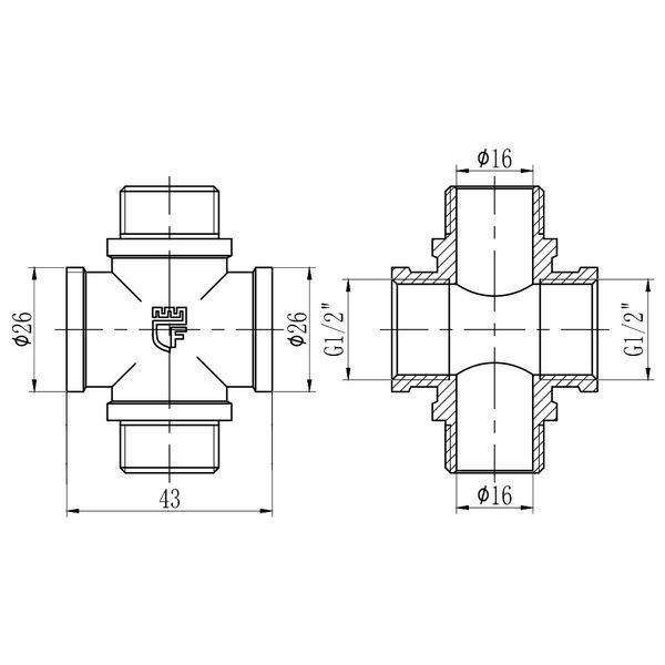 Хрестовина SD Forte 1/2" ВЗ SF35515 SD00002537 фото