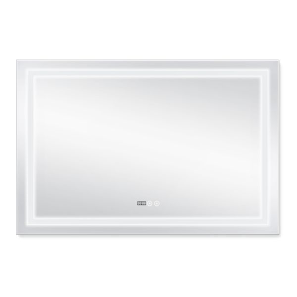 Дзеркало Qtap Mideya (DC-F613) 1200х800 з LED-підсвічуванням Touch, з антизапітнінням, з годинником, диммером SD00034659 фото