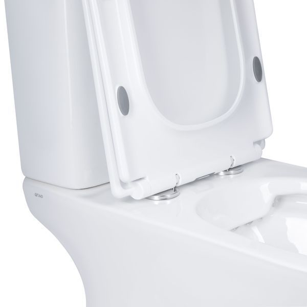 Унітаз-компакт Qtap Presto Quadro безобідковий з сидінням Soft-close QT24221215AW, підлоговий, білий SD00052480 фото