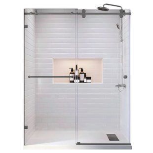 Двері в нішу Koer SR SD06 140x220 см з прозорим склом Easy Clean 8мм, графіт (KR5369) KR5369 фото
