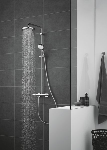 Душова система Grohe New Tempesta з термостатом і хромованим покриттям 27922001 (27922001) 27922001 фото