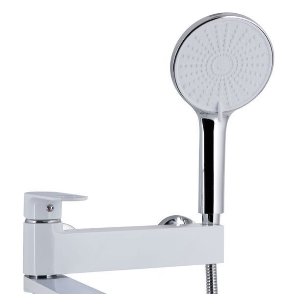Смеситель для ванны Qtap Jay с поворотным изливом (c душевым гарнитуром) QTJAY260CRW45554 Chrome/White SD00051678 фото