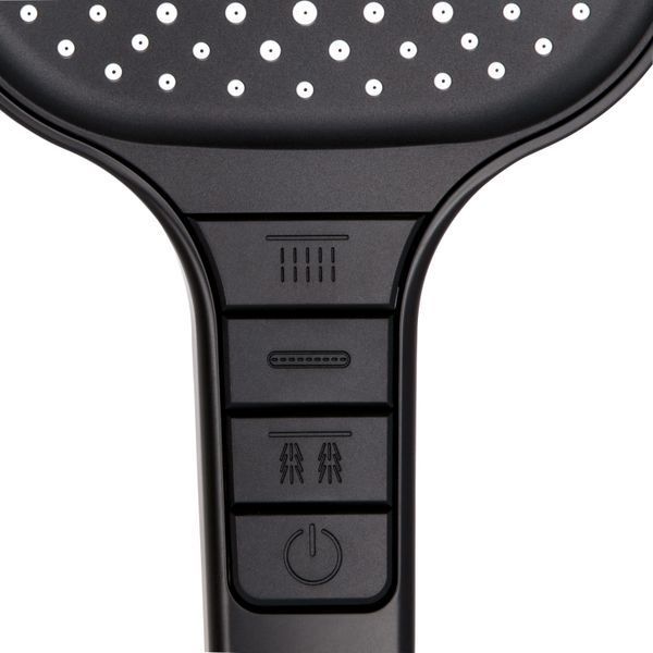 Лейка для ручного душа Qtap Rucni 130x130 мм QTRUC125BLM45957 Черный Мат, 3 режима работы, ABS пластик SD00052081 фото