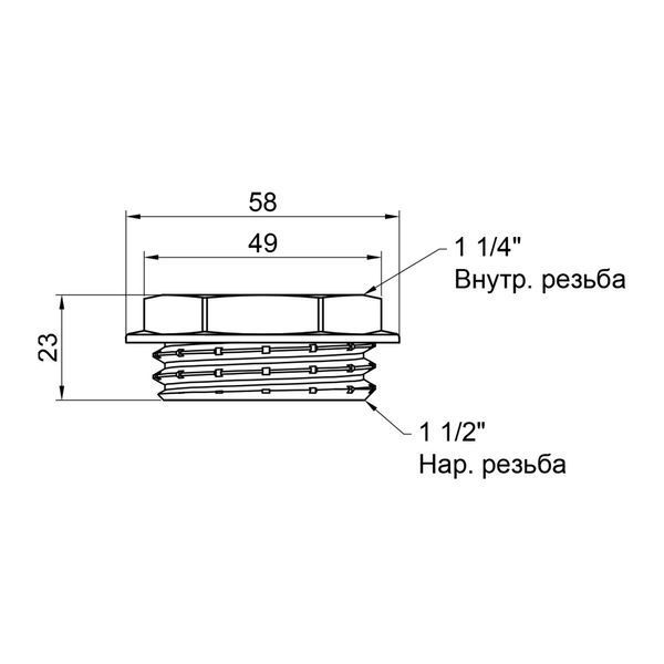 Футорка SD Plus 1 1/2"х1 1/4" ЗВ SD4234032 SD00047892 фото