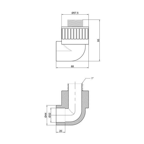 Кутик PPR Thermo Alliance 32х1" ЗР SD00029423 фото