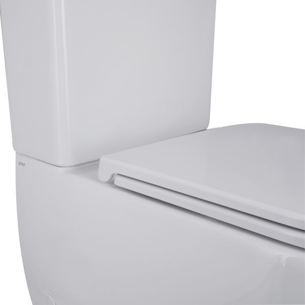 Унітаз-компакт Qtap Robin Ultra Quiet безобідковий з сидінням Soft-close QT13222128AUQ1W, підлоговий, білий колір SD00051949 фото